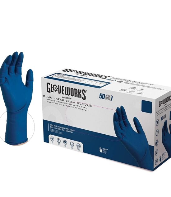 Blue Latex Gloves